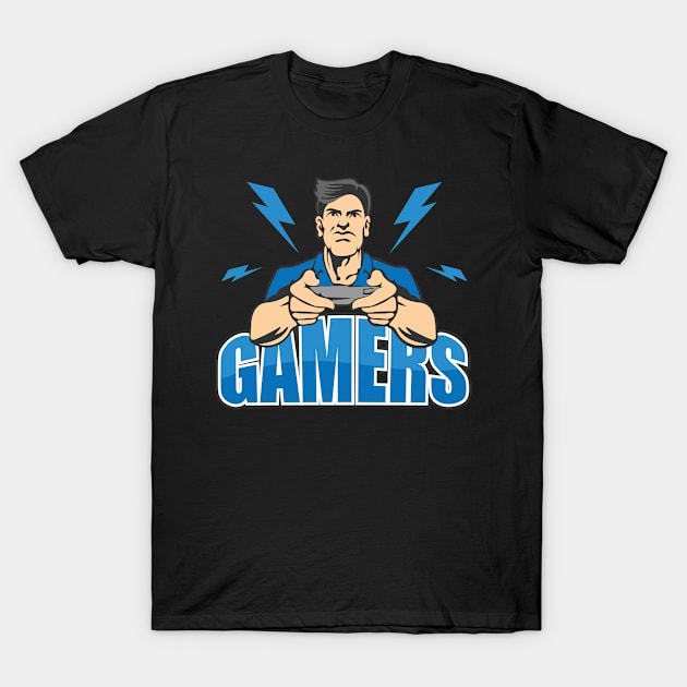 Angry Gaming Player Design for Video Games Fans T-Shirt by c1337s